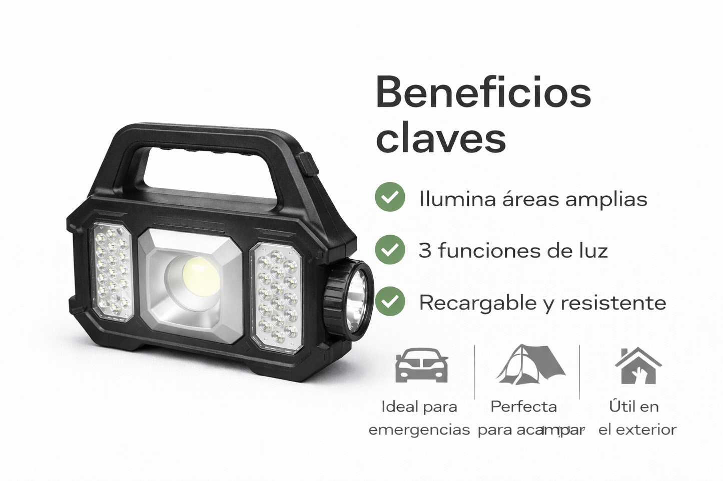 Lámpara LED Portátil Recargable