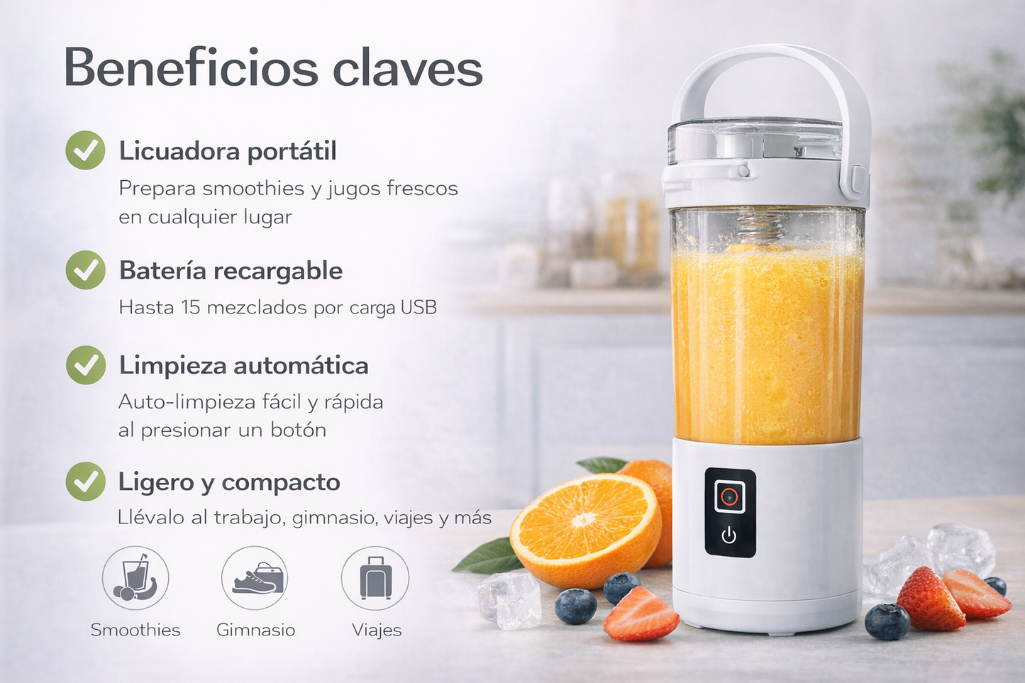 Licuadora Portátil Recargable