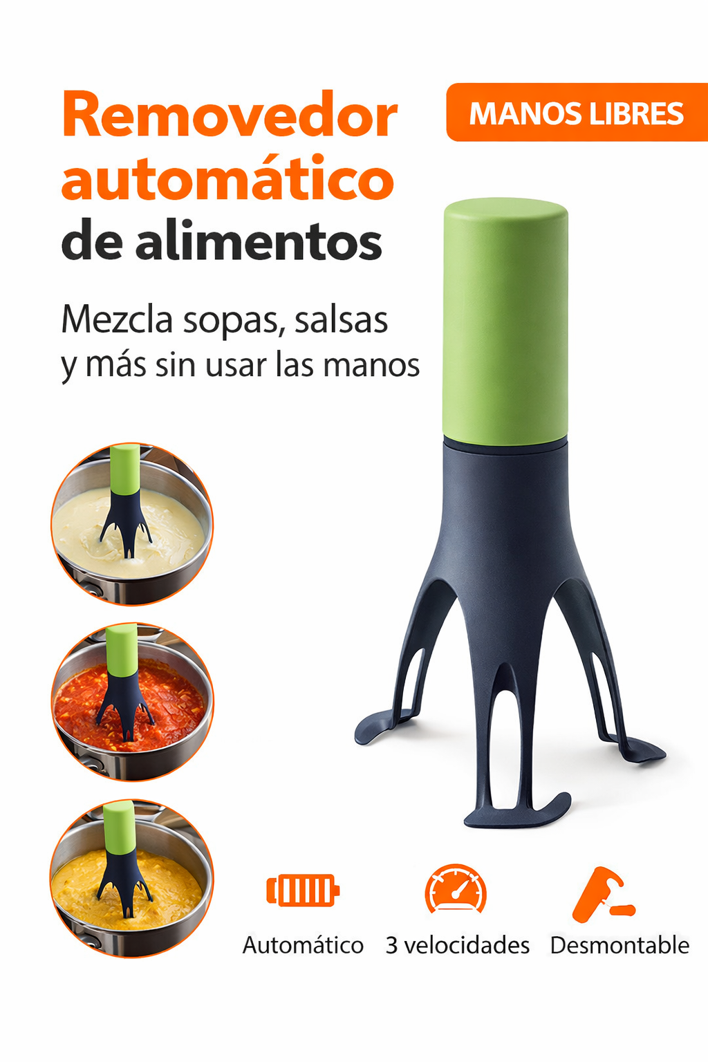 Removedor Automático Manos Libres para Cocinar